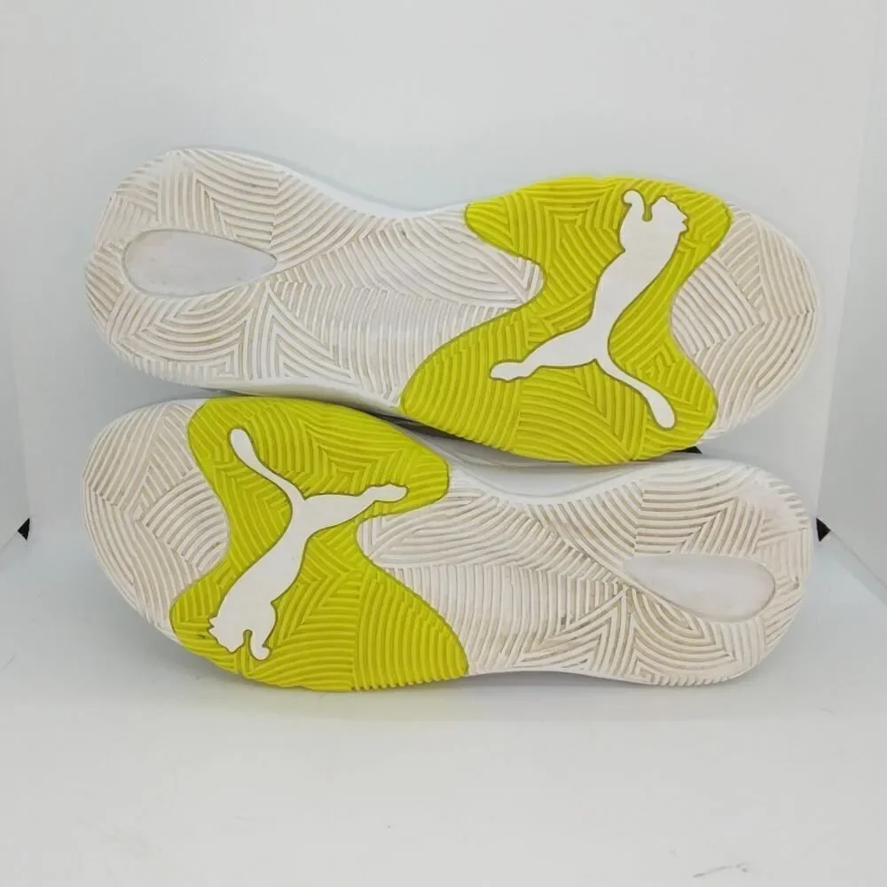 Puma Rebound Future Evo Core Mens Pre-owned White/Black/Yellow Sneakers - sz. 7